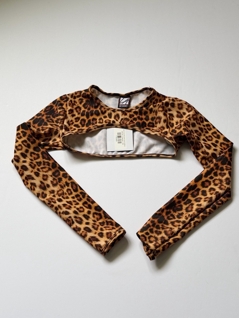 Leopard Print Long Sleeve Shrug LA dance designs CM NWT